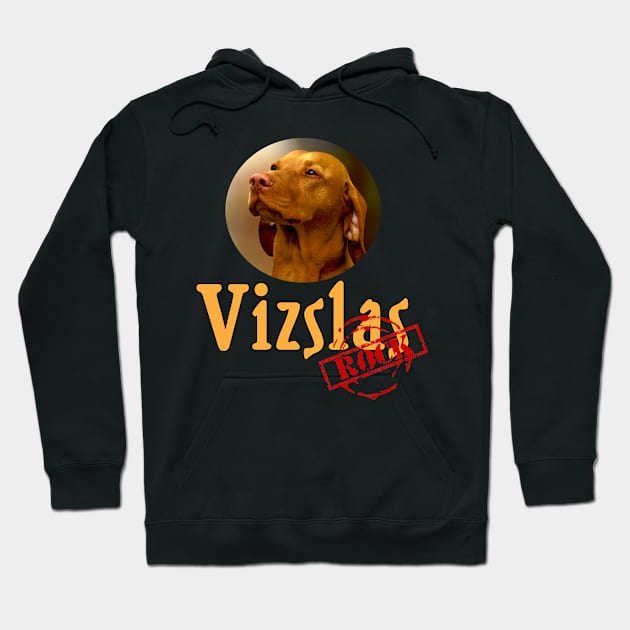 Vizslas Rock! Hoodie by Naves